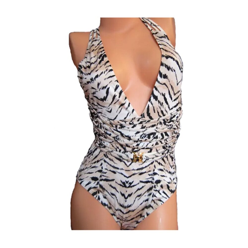 Victoria's Secret Animal-Print Strappy One-Piece Swimsuit